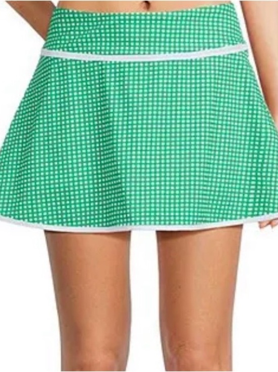 Addison Bay Dresses & Skirts - Addison bay green gingham flounce skort